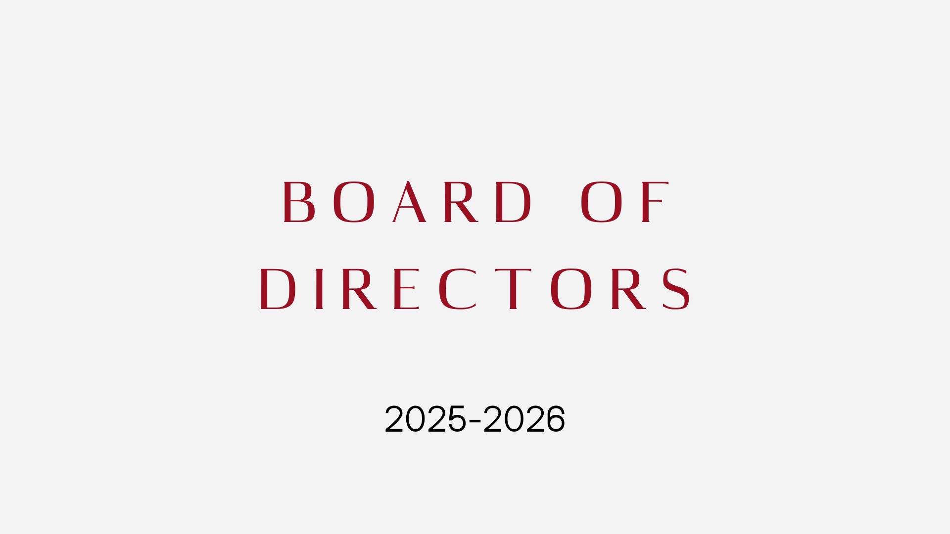 Board of Directors 2025-26